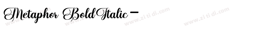 Metaphor BoldItalic字体转换